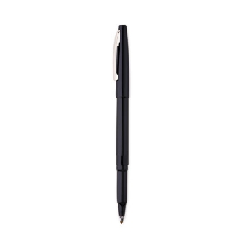 Picture of Rolling Writer Roller Ball Pen, Stick, Medium 0.8 Mm, Black Ink, Black Barrel, Dozen