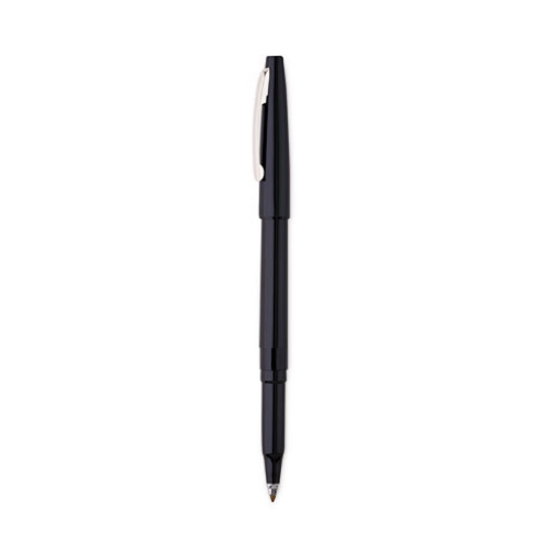 Picture of Rolling Writer Roller Ball Pen, Stick, Medium 0.8 Mm, Black Ink, Black Barrel, Dozen