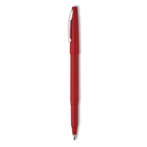 Picture of Rolling Writer Roller Ball Pen, Stick, Medium 0.8 Mm, Red Ink, Red Barrel, Dozen