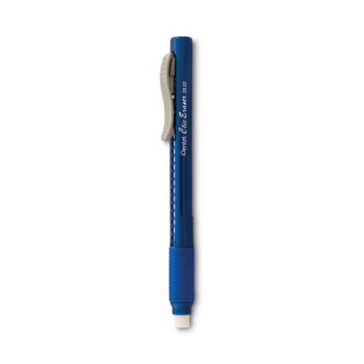 Picture of Clic Eraser Grip Eraser, For Pencil Marks, White Eraser, Blue Barrel