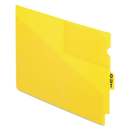 Picture of Colored Poly Out Guides With Center Tab, 1/3-Cut End Tab, Out, 8.5 X 11, Yellow, 50/box