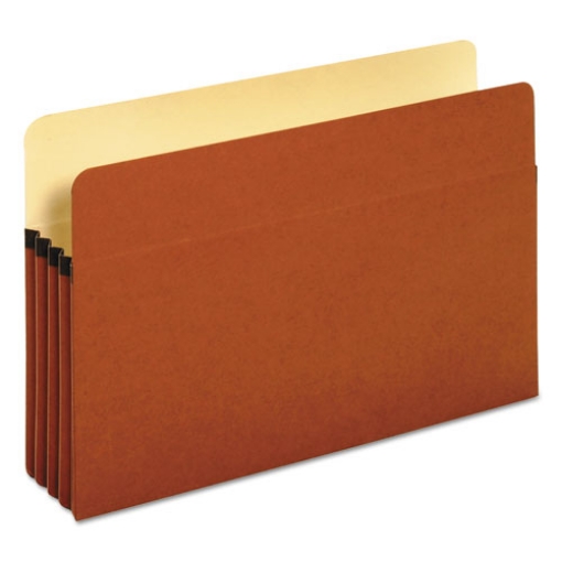 Picture of Standard Expanding File Pockets, 3.5" Expansion, Legal Size, Red Fiber, 25/box