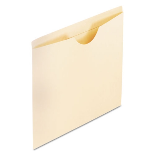 Picture of Manila Reinforced File Jackets, 2-Ply Straight Tab, Letter Size, Manila, 100/box