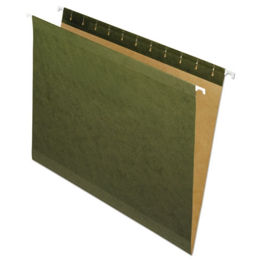 Picture of Reinforced Hanging File Folders, Letter Size, Straight Tabs, Standard Green, 25/Box