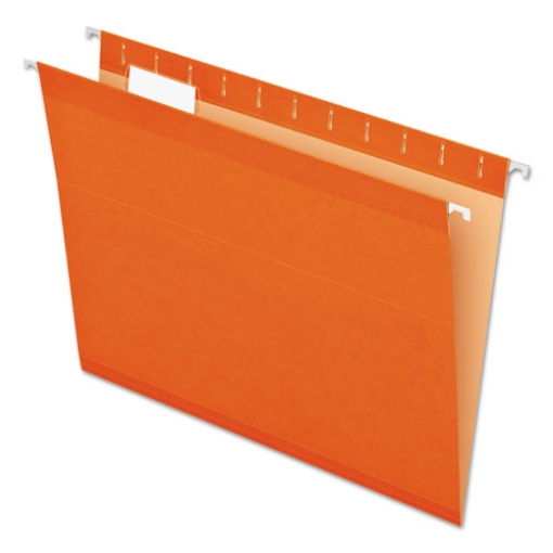 Picture of Colored Reinforced Hanging Folders, Letter Size, 1/5-Cut Tabs, Orange, 25/Box