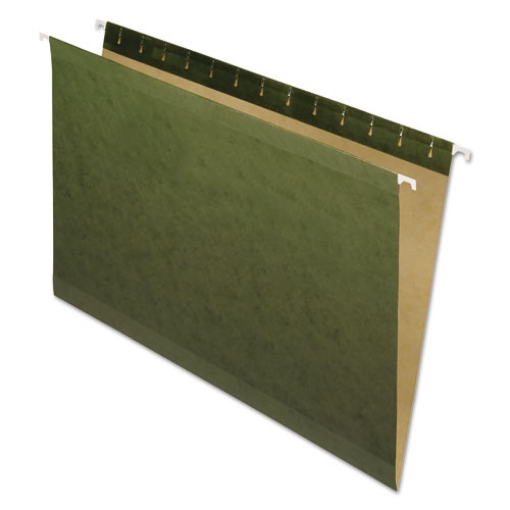 Picture of Reinforced Hanging File Folders, Legal Size, Straight Tabs, Standard Green, 25/Box