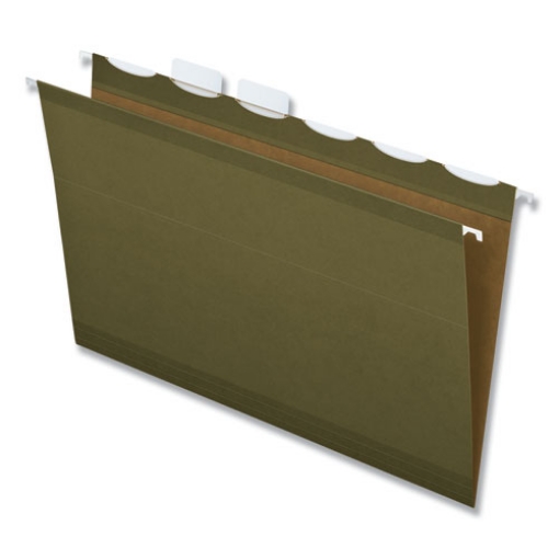 Picture of Ready-Tab Reinforced Hanging File Folders, Legal Size, 1/6-Cut Tabs, Standard Green, 25/Box