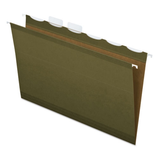 Picture of Ready-Tab Extra Capacity Reinforced Colored Hanging Folders, Legal Size, 1/6-Cut Tabs, Standard Green, 20/Box