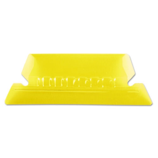 Picture of Transparent Colored Tabs For Hanging File Folders, 1/5-Cut, Yellow, 2" Wide, 25/Pack