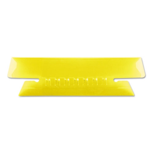 Picture of Transparent Colored Tabs For Hanging File Folders, 1/3-Cut, Yellow, 3.5" Wide, 25/Pack