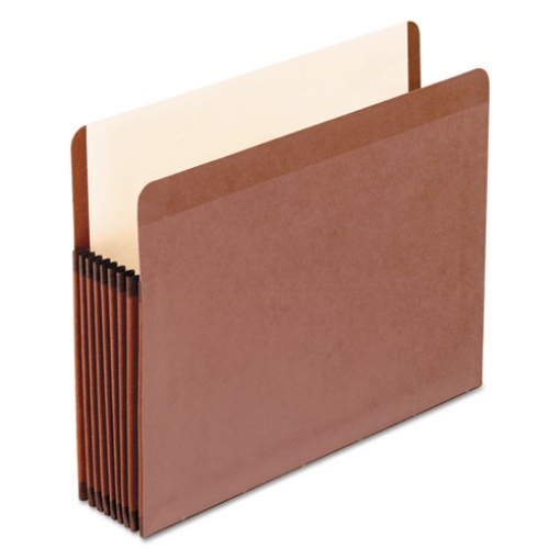 Picture of Premium Reinforced Expanding File Pockets, 7" Expansion, Letter Size, Red Fiber, 5/box