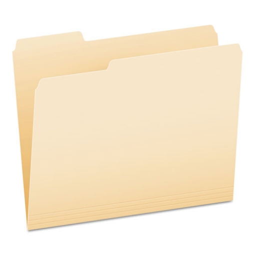 Picture of Manila File Folders, 1/3-Cut Tabs: Assorted, Letter Size, 0.75" Expansion, Manila, 100/Box