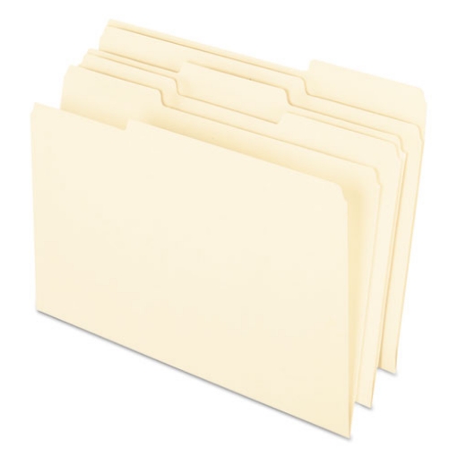 Picture of Earthwise by Pendaflex 100% Recycled Manila File Folder, 1/3-Cut Tabs: Assorted, Legal Size, 0.75" Expansion, Manila, 100/Box