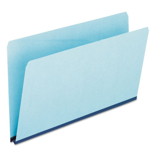 Picture of Pressboard Expanding File Folders, Straight Tabs, Legal Size, 1" Expansion, Blue, 25/Box