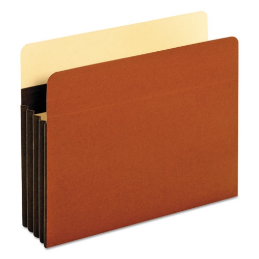 Picture of Heavy-Duty File Pockets, 3.5" Expansion, Letter Size, Redrope, 25/box