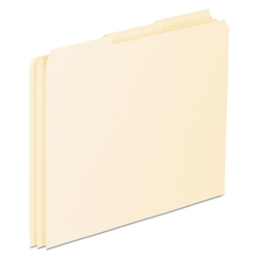 Picture of Blank Top Tab File Guides, 1/3-Cut Top Tab, Blank, 8.5 X 11, Manila, 100/box