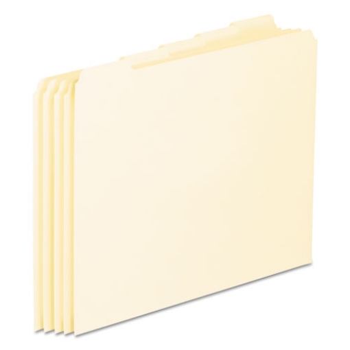 Picture of Blank Top Tab File Guides, 1/5-Cut Top Tab, Blank, 8.5 X 11, Manila, 100/box