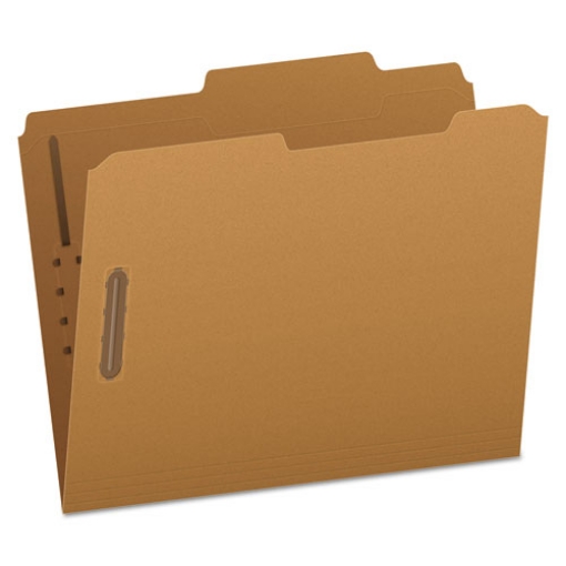 Picture of Kraft Fastener Folders, 2/5-Cut Tabs, 2 Fasteners, Letter Size, Kraft Exterior, 50/Box