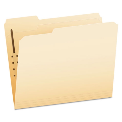 Picture of Manila Fastener Folders, 1/3-Cut Tabs, 1 Fastener, Letter Size, Manila Exterior, 50/Box