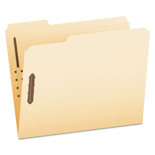 Picture of Manila Fastener Folders, 1/3-Cut Tabs, 2 Fasteners, Letter Size, Manila Exterior, 50/Box