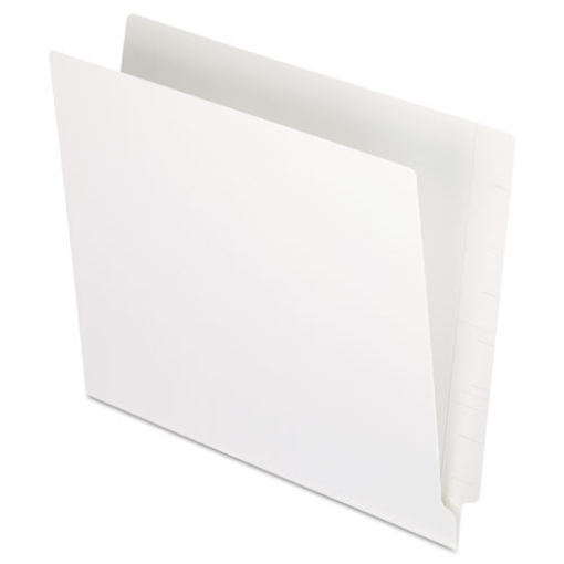 Picture of Colored End Tab Folders with Reinforced Double-Ply Straight Cut Tabs, Letter Size, 0.75" Expansion, White, 100/Box