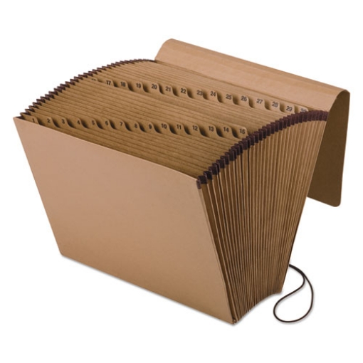 Picture of Kraft Indexed Expanding File, 31 Sections, Elastic Cord Closure, 1/15-Cut Tabs, Letter Size, Brown