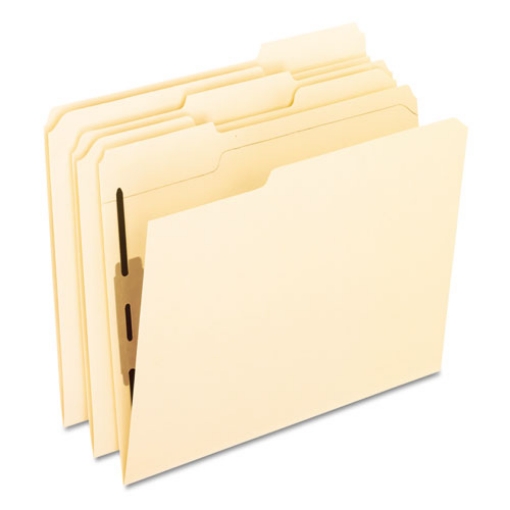 Picture of Manila Fastener Folders with Bonded Lesspace Fasteners, 1 Fastener, Letter Size, Manila Exterior, 50/Box