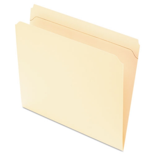 Picture of Reinforced Top File Folders, Straight Tabs, Letter Size, Manila, 100/Box