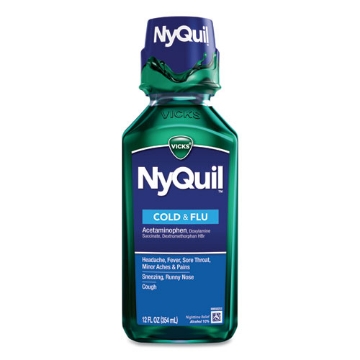 Picture of Nyquil Cold And Flu Nighttime Liquid, 12 Oz Bottle, 12/carton