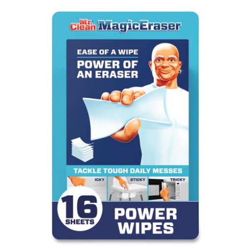 Picture of Magic Eraser Sheets, 3.5 x 5.8, 0.03" Thick, White, 16 Sheets/Pack, 4 Packs/Carton