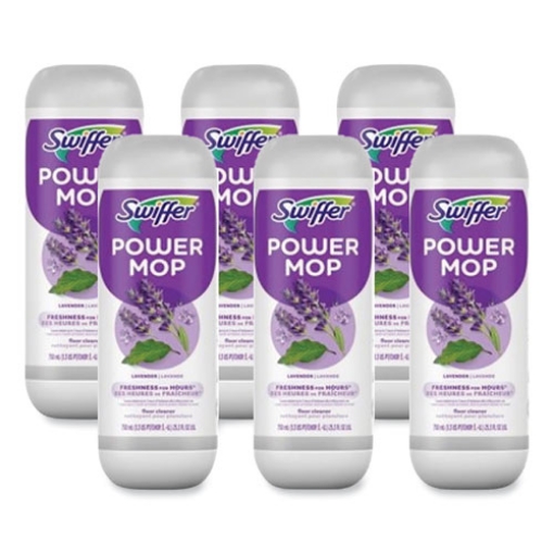 Picture of PowerMop Refill Cleaning Solution, Lavender Scent, 25.3 oz Refill Bottle, 6/Carton