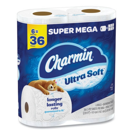 Picture of Ultra Soft Bathroom Tissue, Septic-Safe, 2-Ply, White, 336 Sheets/Roll, 18 Rolls/Carton