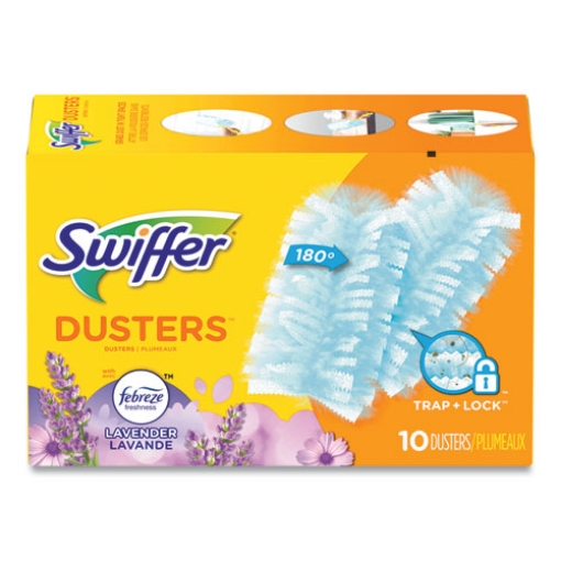 Picture of Refill Dusters, Dustlock Fiber, Light Blue, Lavender Vanilla Scent,10/box,4 Boxes/carton