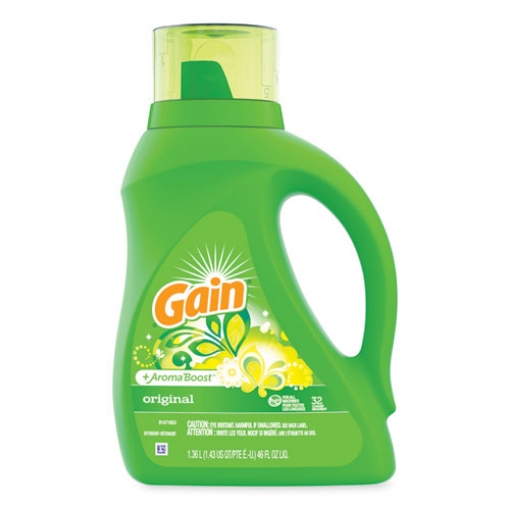 Picture of Liquid Laundry Detergent, Gain Original Scent, 46 Oz Bottle, 6/carton