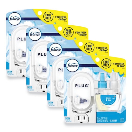 Picture of PLUG Air Freshener Warmer Start Kit, 6.54 x 2.99 x 5.98, Clear/White, 4/Carton