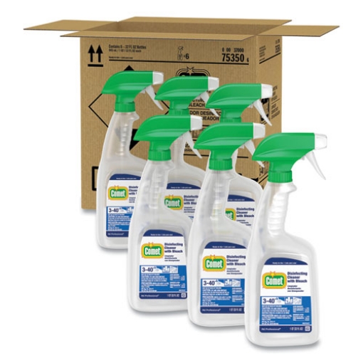 Picture of Disinfecting Cleaner With Bleach, 32 Oz, Plastic Spray Bottle, Fresh Scent, 6/carton