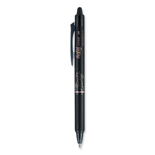 Picture of Frixion Clicker Erasable Gel Pen, Retractable, Bold 1 Mm, Black Ink, Black Barrel, Dozen