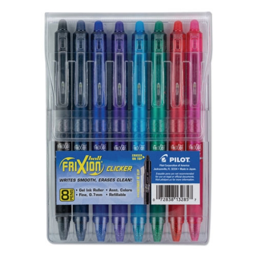 Picture of Frixion Clicker Erasable Gel Pen, Retractable, Fine 0.7 Mm, Assorted Ink And Barrel Colors, 8/pack