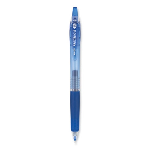 Picture of Precise Gel BeGreen Gel Pen, Retractable, Fine 0.7 mm, Blue Ink, Translucent Blue Barrel, Dozen