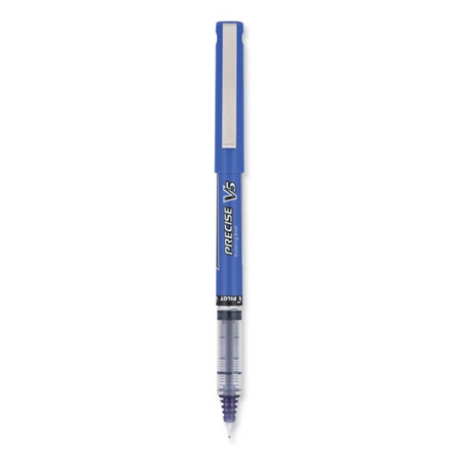 Picture of Precise V5 Roller Ball Pen, Stick, Extra-Fine 0.5 mm, Purple Ink, Purple/Clear Barrel, Dozen