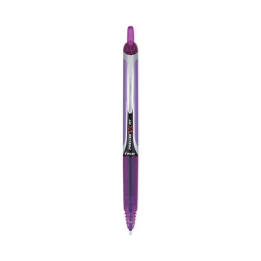 Picture of Precise V5rt Roller Ball Pen, Retractable, Extra-Fine 0.5 Mm, Purple Ink, Purple Barrel