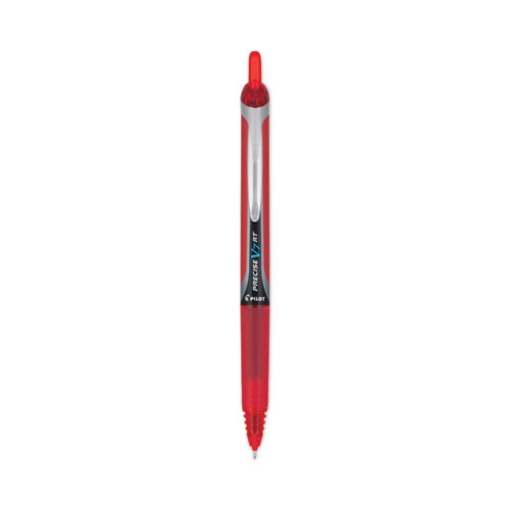 Picture of Precise V7rt Roller Ball Pen, Retractable, Fine 0.7 Mm, Red Ink, Red Barrel