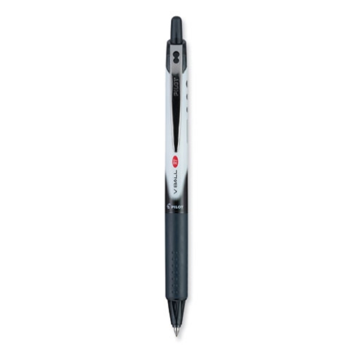 Picture of Vball Rt Liquid Ink Roller Ball Pen, Retractable, Extra-Fine 0.5 Mm, Black Ink, Black/white Barrel