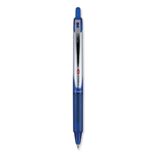 Picture of Vball Rt Liquid Ink Roller Ball Pen, Retractable, Fine 0.7 Mm, Blue Ink, Blue/white Barrel