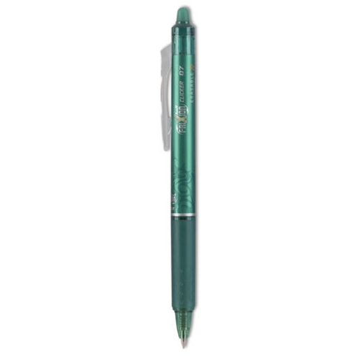 Picture of Frixion Clicker Erasable Gel Pen, Retractable, Fine 0.7 Mm, Green Ink, Green Barrel, Dozen