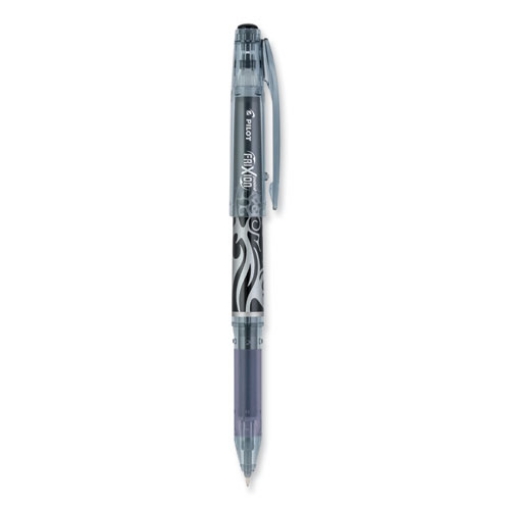 Picture of FriXion Point Erasable Gel Pen, Stick, Extra-Fine 0.5 mm, Black Ink, Black/Silver/Smoke Barrel