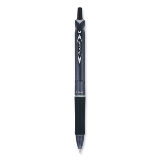 Picture of Acroball Colors Advanced Ink Hybrid Gel Pen, Retractable, Medium 1 mm, Black Ink, Smoke/Black Barrel