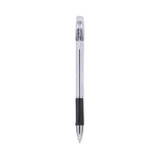 Picture of EasyTouch Ballpoint Pen, Stick, Fine 0.7 mm, Black Ink, Clear/Black Barrel, Dozen