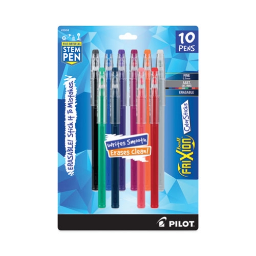 Picture of Frixion Colorsticks Erasable Gel Pen, Stick, Fine 0.7 Mm, Ten Assorted Ink And Barrel Colors, 10/pack