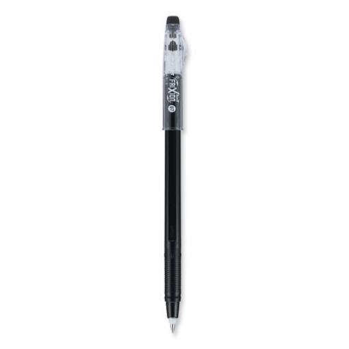 Picture of Frixion Colorsticks Erasable Gel Pen, Clipless Stick, Fine 0.7 Mm, Black Ink, Black Barrel, Dozen